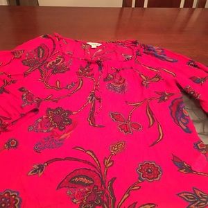LUCKY BRAND - Cute Red hot blouse